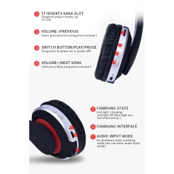 MH7 wireless headphones - Bluetooth headset - foldable - microphone - TF cardEar- & Headphones