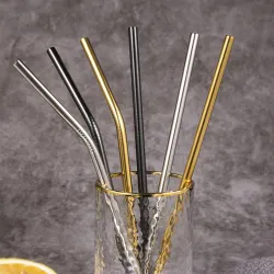 Reusable - stainless steel drinking straws - set with bagBar supply
