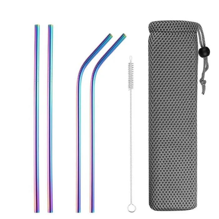 Reusable - stainless steel drinking straws - set with bagBar supply