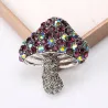 Mushroom with colorful crystals - broochBrooches