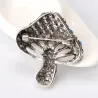 Mushroom with colorful crystals - broochBrooches