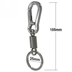 Stainless steel carabiner clip keychain - keyringKeyrings