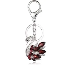 Crystal swan - keychainKeyrings