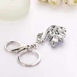 Crystal swan - keychainKeyrings