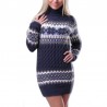 Winter long sweater - mini dress with turtleneckDresses