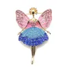 Crystal flying angel - brooch
