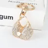 Crystal handbag with a heart - keychain