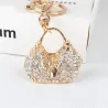Crystal handbag with a heart - keychain