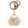 Crystal handbag with a heart - keychain