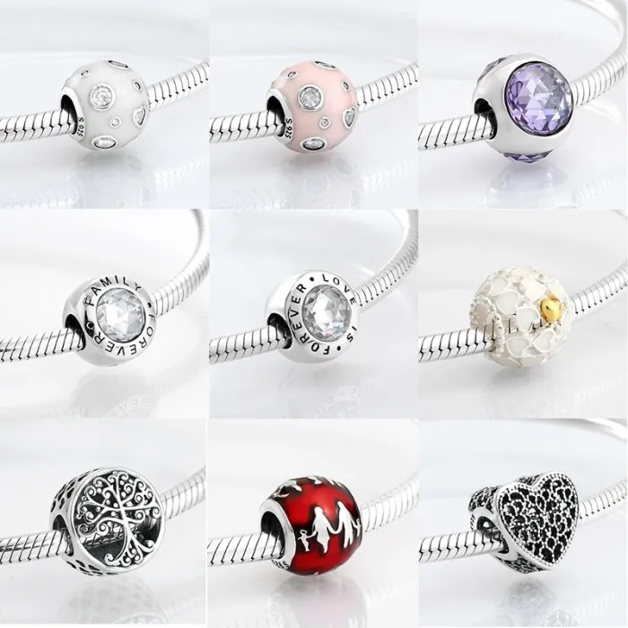 925 sterling silver - round beads for bracelet