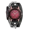 Quartz watch with skull - leather strap - unisexWatches