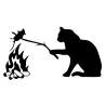 Cat with mouse - 3D vinyl car sticker