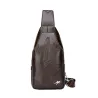 Fashionable crossbody leather bag with leaves patternBags