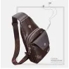 Fashionable crossbody leather bag with leaves patternBags