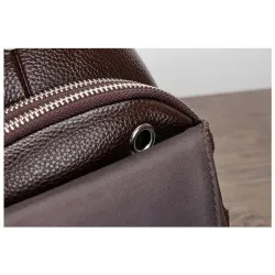 Fashionable crossbody leather bag with leaves patternBags