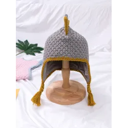 Small dinosaur - handmade winter hat for kids